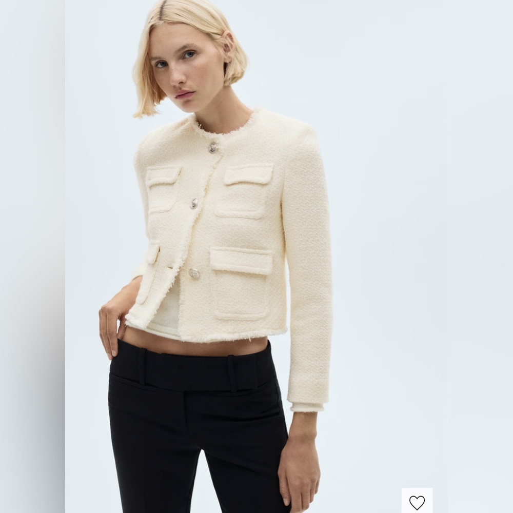 Cream Tweed Jacket 
• NWT • - Picture 3 of 7